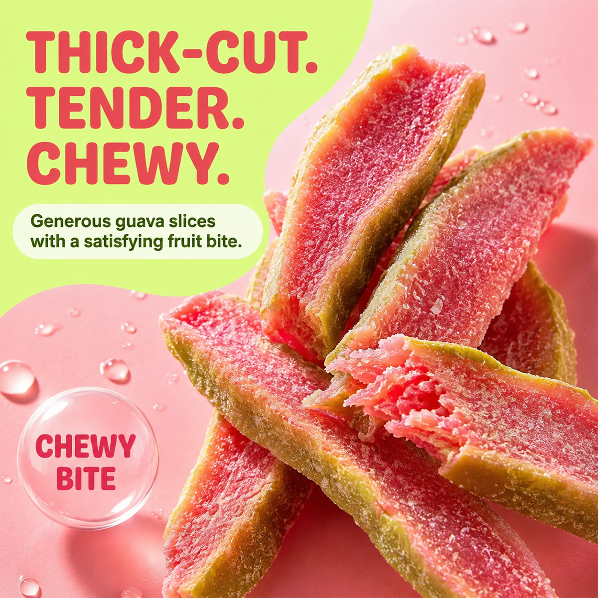 fiber-rich Red Guava slices